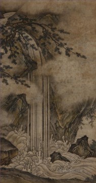 Cascada atribuida a kano motonobu nomura museo de arte japonés Kano Motonobu Pinturas al óleo